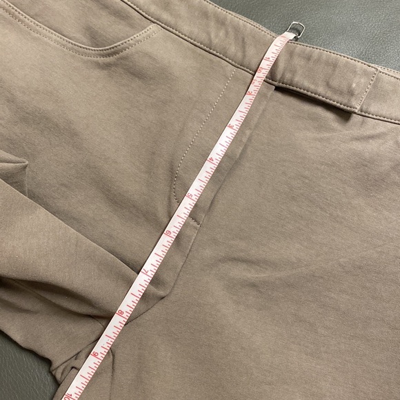 Theory Washable Cotton Spandex Stretch Cropped Trousers Pants Khaki Tan Size 00 - Picture 9 of 9
